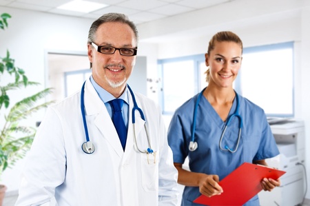 Portrait of an experienced doctor at workの写真素材