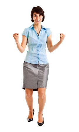 Portrait of a young happy businesswomanの写真素材