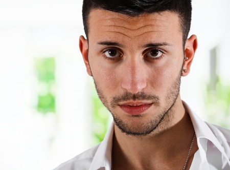 Portrait of a young handsome manの写真素材