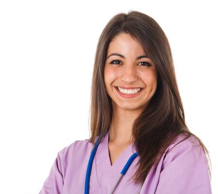 Portrait of a friendly nurseの写真素材