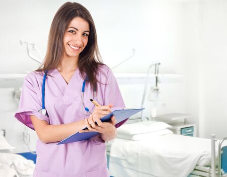 Portrait of a smiling nurse at workの写真素材
