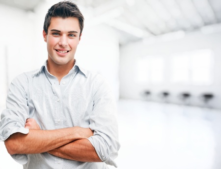 Portrait of an handsome young manの写真素材