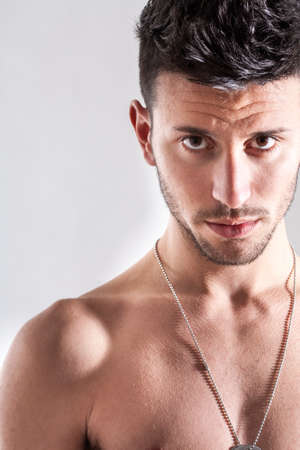 Fashion portrait of an handsome young manの写真素材