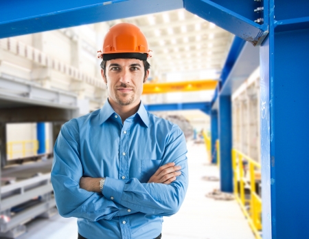 Portrait of an engineer at workの写真素材