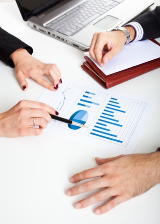 Business people at work during a meetingの写真素材