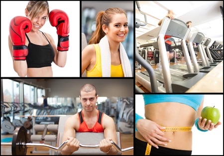 Composition of fitness themed imagesの写真素材