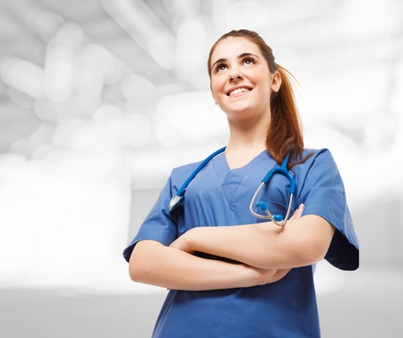 Portrait of a young beautiful nurseの写真素材