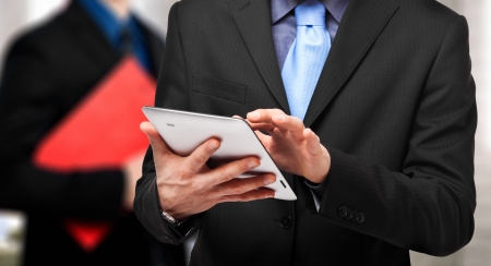 Businessman using a tablet computerの写真素材