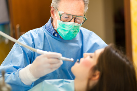 Dentist at workの写真素材