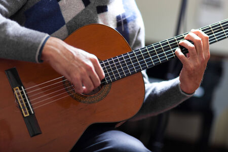 Male guitaristの写真素材