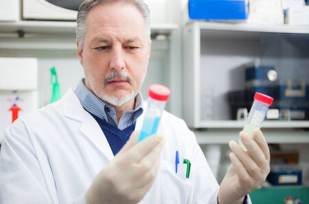 Senior scientist at work in a laboratory