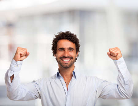 Portrait of a very happy man