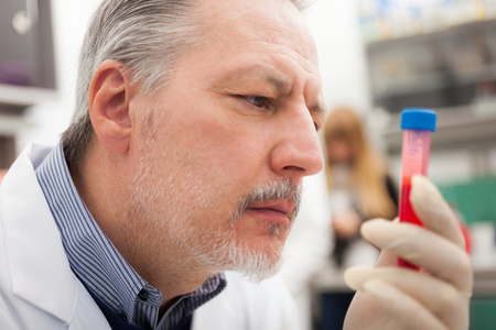 Scientist at work in a laboratoryの写真素材