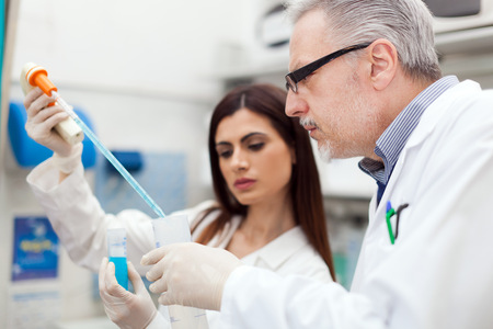 People at work in a laboratory