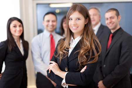 Smiling group of business peopleの写真素材