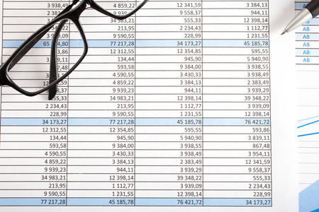 Financial reports and charts