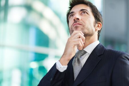 Confident male manager