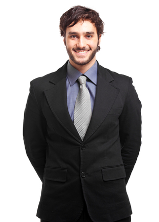 Businessman isolated on whiteの写真素材