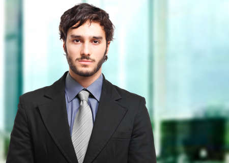 Businessman in his officeの写真素材