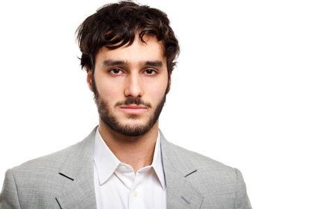 Man portrait isolated on whiteの写真素材