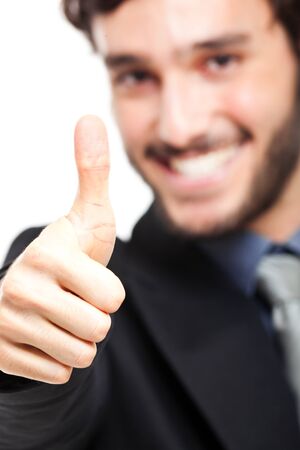 Business man thumbs upの写真素材