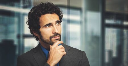Thoughtful businessmanの写真素材