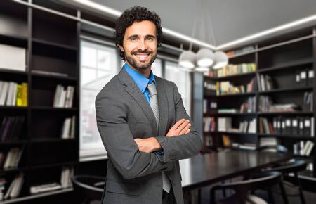 Young businessman in his studioの写真素材