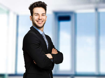 Young manager in his officeの写真素材