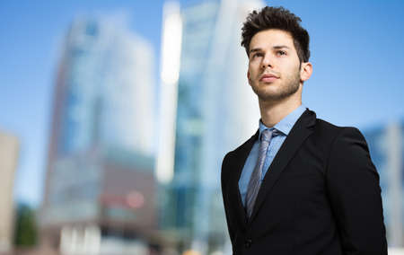 Handsome businessman outdoorの写真素材
