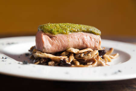 Meat with mushroomsの写真素材