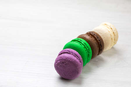 Sweet and colorful french macaroons or macaronの写真素材