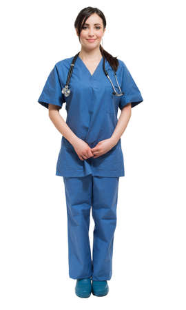 Nurse full length portraitの写真素材