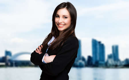 Businesswoman portrait in the cityの写真素材