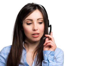 Smiling call center operatorの写真素材