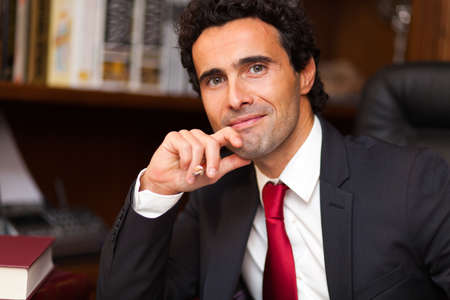 Confident lawyer in his studioの写真素材