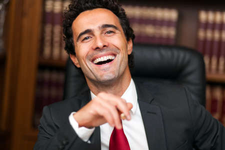 Lawyer portrait in his studioの写真素材