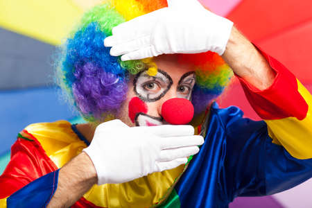 Colorful clown faceの写真素材