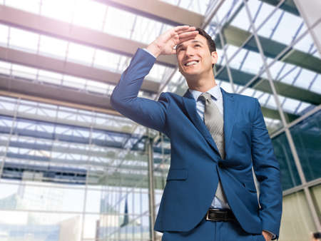 Businessman searching for new opportunities