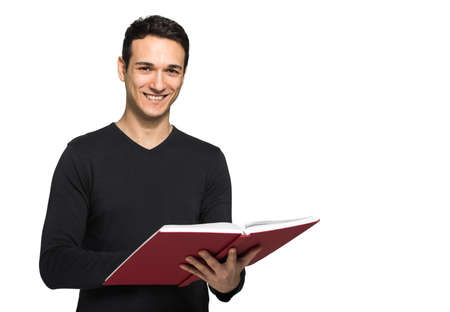 Guy reading a book