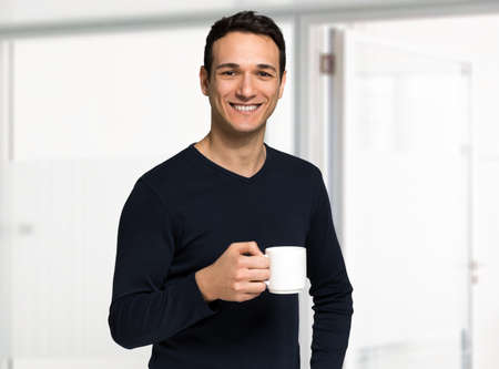 Man drinking coffeeの写真素材