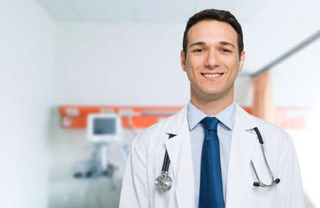 Doctor in a hospital roomの写真素材