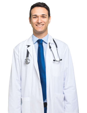 Handsome young doctor portraitの写真素材