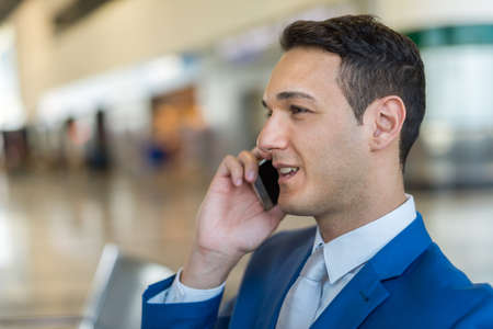 Businessman talking on the cellphoneの写真素材