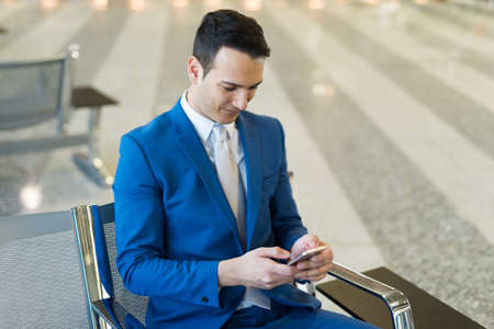 Businessman using his cellphoneの写真素材