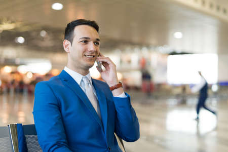 Businessman talking on the phoneの写真素材