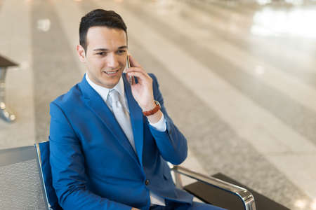 Businessman talking on the cellphoneの写真素材