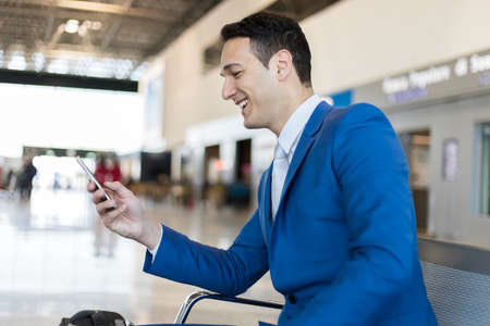 Businessman using on the phoneの写真素材