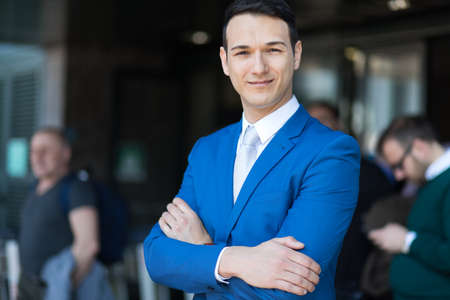 Handsome young business man portraitの写真素材