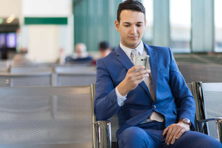Businessman using on the phoneの写真素材