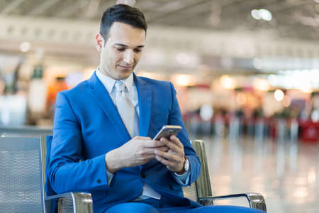 Businessman using on the phoneの写真素材